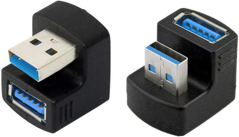 xiwai 1 Set Up & Down Angled USB 3.0 Adapter A Male to Female Extension 180 Degree 5Gbps...