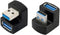 xiwai 1 Set Up & Down Angled USB 3.0 Adapter A Male to Female Extension 180 Degree 5Gbps...