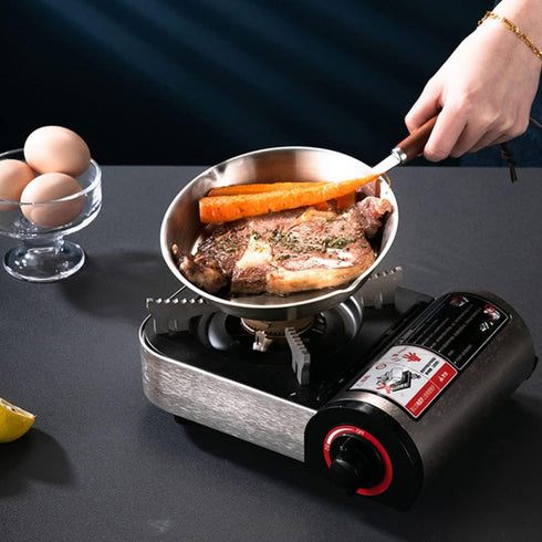 UPKOCH Frying Pan Skillet Non Stick Fry Pan Egg Pan Mini Omelet Pans Stainless Steel Pancake Maker Cookware Chef Pan Kitchen Oil Heating Pan for H...