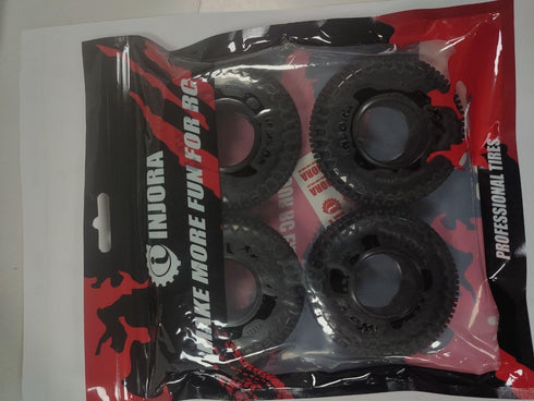 INJORA 1.3" XHX Pin Tires for TRX4m SCX24, 72 * 24mm, S5 Compound, 4PCs...