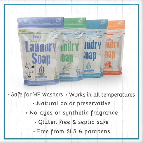 B&N All Natural Daisy's Goat Milk Powdered Soap Laundry Detergent, Scent, 3 Load Trial Size Citrus Sunrise Citrus Sunrise 2 Ounce Fresh...