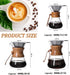Pour Over Coffee Maker with Reusable Stainless Steel Drip Filter, Lead-Free Borosilicate Glass Coffee Carafe with Modern Wooden Collar for 1-6Cup,...