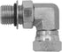 (2-PACK) 6901-06-04-NWO Hydraulic Hose Adapter Fitting 3/8" Male Adjustable Nut O-Ring Boss (9/16-18 UNF) × 1/4" Female Swivel (1/4-18 NPSM) 90° E...