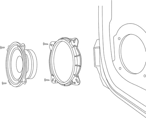 RED WOLF 6X9 Inch Front Door Speaker Adapter W/Speaker Wiring Harness for 2004 Up Toyota 4Runner Camry Highlander, Lexus CT GX LS Install Aftermar...