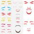 FINGERINSPIRE Facial Features Stencils 11.7x8.3 inch Emotions Sorrows and Joys Stencil Plastic Eyes Eyebrows Mouth Nose Patterns Template Reusable...