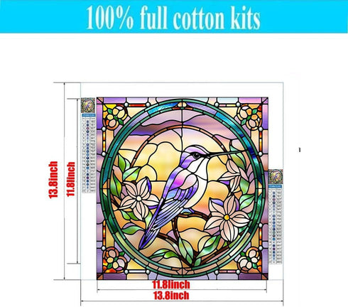 Flowers Stamped Cross Stitch Kits - Counted Cross Stitch Kits for Beginners Adults,11 CT Patterns Dimensions Embroidery Kits Arts Craft Kits,for G...