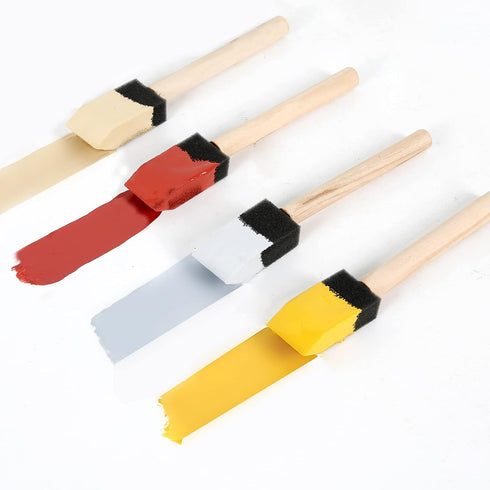 Mister Rui-Poly Foam Paint Brushes, 12 Pack, 1 Inch Sponge Brushes for Painting, Paint Sponges Set, Light and Durable, Ideal for Painting and Clea...