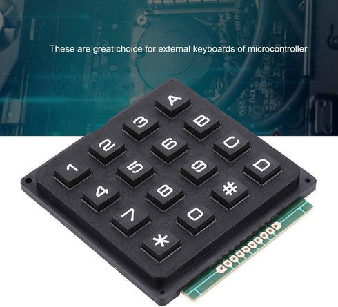 Pomya Keypad, Keyboard Modules with 16 Keys 4x4 Push Buttons External Keypad Microcontroller Keyboard for MCU...