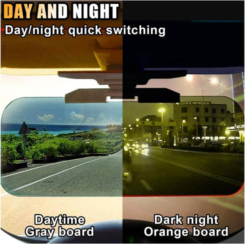 Day and Night Anti-Glare Polarized Car Sun Visor Extender, 2 in 1 Safety Driving Sunshade Mirror Car Anti-Dazzle Sun Blocker Protect from Glare/UV...