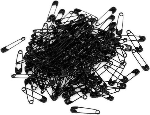 AKOAK 1000 Pack Safety Pins Exquisite 19mm Black Tone Metal Clothing Accessories Trimming Fastening Tool Findings Small Metallic Clip Buttons Fast...
