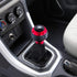 Arenbel 5 Speed Leather Car Shifter Handle Manual Gear Stick Shift Lever Knobs Replacement Fit Most MT Trucks Vehicles, Red...
