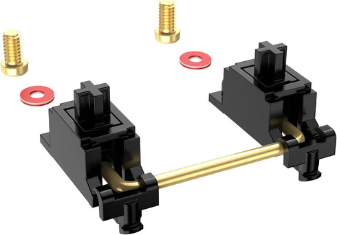 Stabilizer V2, Screw in Stabilizers with 2u 6.25u 7u Wires, PCB Mount Keyboard Stabilizers for Mechanical Keyboards (V2 Black Gold 80% Kit)...