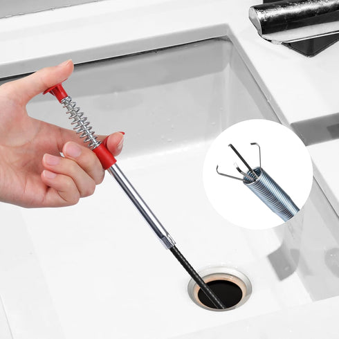 79 Inch Drain Snake Hair Drain Clog Remover Tool, Sink Drain Cleaner for Sewer Kitchen Bathroom Shower Tub Clogged Drains Opener Cleaning Tool-Fle...