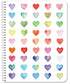 BookFactory Cute Notebook/College Ruled Notebook/Blank Ruled Journal for Students - Cute Hearts Cover, 100 Pages, Wire-O, 8.5" x 11" (JOU-100-7CW-...