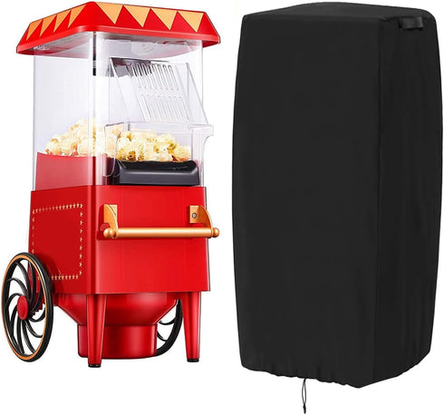 Popcorn Machine Cover, Replacement for GREAT NORTHERN, 420D Oxford Waterproof & Dustproof Popcorn Cart Cover, Popcorn Maker Cart Cover w/Adjustabl...