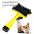 GLOGLOW Pet Grooming Brush, Self Cleaning Slicker Brush Short and Long Hair Shedding Brush for Dogs Cats Gently Removes Loose Undercoat(Yellow) Ha...