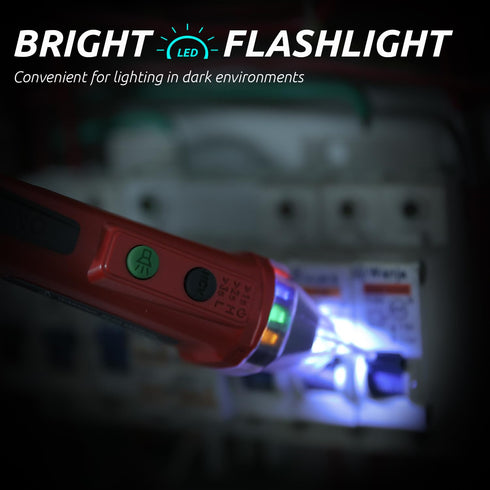 Voltage Tester, RANGERHINO Non-Contact Voltage Tester, Electrical Tester, AC 12V-1000V, Circuit Tester Dual Range LED Display, Buzzer Alarm with F...