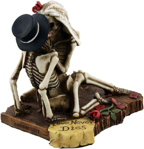 SUMMIT COLLECTION Love Never Dies Passionate Wedding Skeleton Couple Figurine, Resin Desk and Shelf Decoration...
