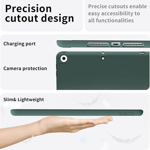 Aoub Case for iPad 6th Generation 2018/iPad 5th Generation 2017 9.7 inch, with Pencil Holder, Auto Sleep/Wake, Soft TPU Back Slim Lightweight Trif...