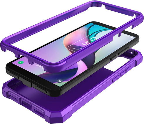 for TCL ION X Case/TCL 40 Z/TCL ION V Case with Screen Protector,TCL IONV Phone Case Frosted PC Back Soft Silicone Bumper Military Grade Full Body...