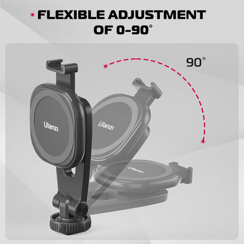 ULANZI Magnetic iPhone Tripod Mount MA23, Magnet Phone Holder Adapter Tripod Attachment Compatible with MagSafe Only for iPhone 12 13 14 Plus Pro ...
