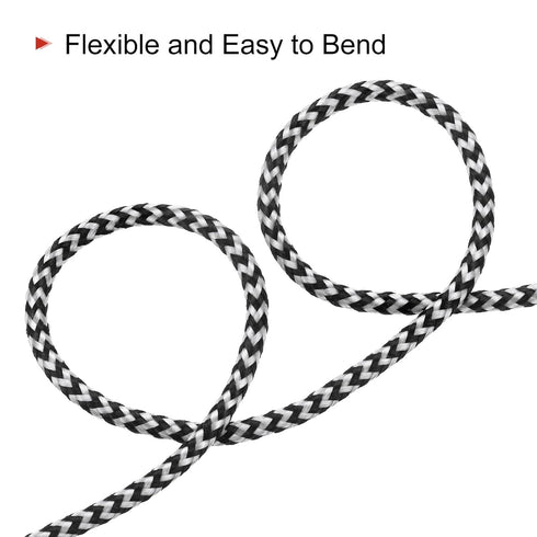 MECCANIXITY Aux Cable 3.5mm Male to Male Nylon Braided 3Ft 3 Pole Hi-Fi Stereo Sound Auxiliary Cord Silver for Earphones, Smart Phones, Home/Car S...