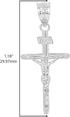 Religious Jewelry by FDJ .925 Sterling Silver 1.18" INRI Crucifix Cross Pendant...