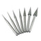 Luo ke 7 Pcs Diamond Burr Sets,1/8'' Shank Long Cone Shape Diamond Mounted Grinding Bits for Dremel Rotary Tool,Hand Drill (D Type)...
