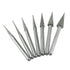 Luo ke 7 Pcs Diamond Burr Sets,1/8'' Shank Long Cone Shape Diamond Mounted Grinding Bits for Dremel Rotary Tool,Hand Drill (D Type)...