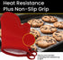 Oven Mitts Heat Resistant Silicone, Kitchen Gloves & Pot Holders, Cotton Lining, Non-Slip, Flexible, Durable, Easy Clean, Cooking, Baking, Grillin...