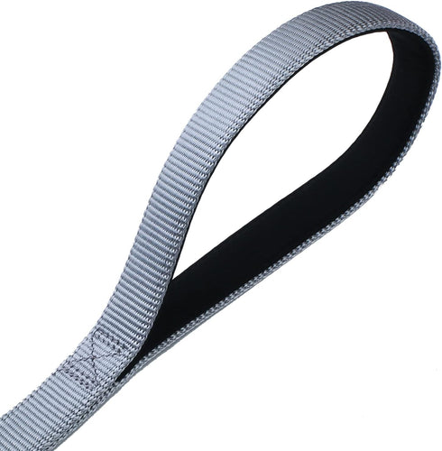Large Dog Short Leash with Nylon Belting and Soft Padded Handle Lead.(18 Inches, Ultimate Grey)...