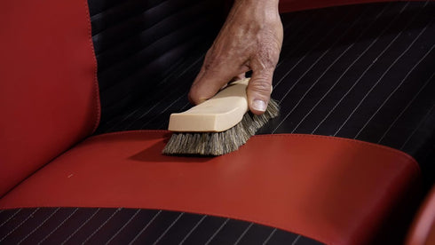 303 Upholstery Brush - Horse Hair Bristles - Tough On Stubborn Stains, Gentle On Delicate Fabrics - Contoured, Ergonomic Design - Leather Seats, C...