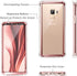 Dexnor Compatible with Samsung Galaxy S9 Case with Screen Protector Electroplated Frame Clear Back Cover Rugged 360 Full Body Protective Shockproo...