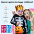 Skymore Glow in The Dark UV Body Paint 15pcs Face Paints for Kids & UV Neon Glow Face Painting Kits with 2 Brushes&Stencils for Halloween and Part...