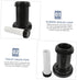 2pcs toilet connecting water flush extension toilet Lengthened toilet parts drainage Toilet Accessory for Wall Drain t tool rubber pvc water tank ...