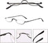 Half Reading Glasses?Metal Frame Readers for Women Men with Pouch (2 Pairs 1.5)...