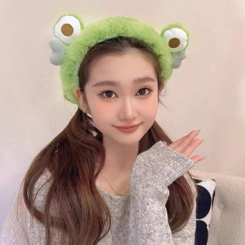 Frog Headband Headwear for Women Cute Animal Makeup Headbands Hairband Spa Skincare Head Band Wraps for Washing Face Lovely Hair Accessories Decor...