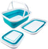 SAMMART SAMMART 9.2L (2.37Gallon) Collapsible Tub with Handle - Portable Outdoor Picnic Basket/Crater - Foldable Shopping Bag - Space Saving Stora...