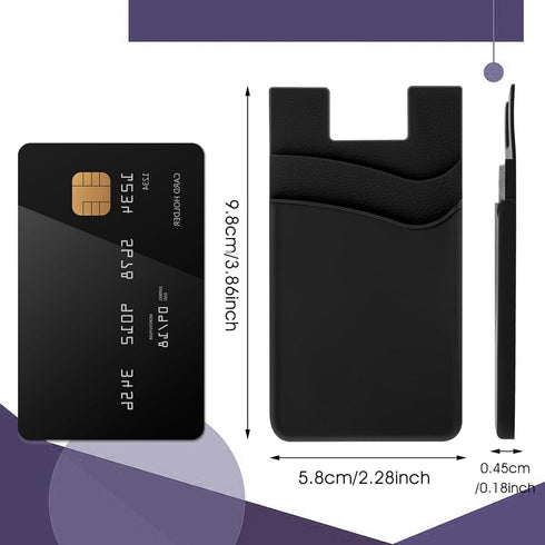 3pcs Phone Card Holder,Phone Pocket,Stick on Phone Wallet, Fits Every Smartphones,Strong Stickiness,Card Holder for Back of Phone,Cell Phone Walle...