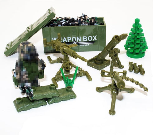 200+ Pcs Military Weapon Pack Accessories Kits Toys, Swat Team Building Block Toys, Military Soldier Style Weapon Sets, Army Equipment Gear Sets, ...