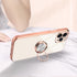 Omorro iPhone 11 Pro Case with Ring Kickstand - 360 Rotation, Shiny Rose Gold Edge, Compatible with Magnetic Car Mount...