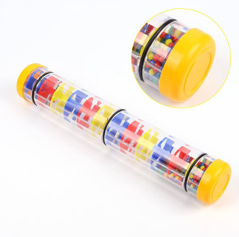 Rainmaker 12 inch Rain stick for babies Rattle Tube Rain Stick Shaker Music Sensory Auditory Instrument Toy For baby child girl (12 inch Yellow)...