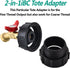275-330 Gallon IBC Tote Water Tank Adapter(2.4" Fine Thread)?IBC Tote Adapter with 1/2 NPT Thread Garden Hose Ball Valve(Lead-Free),IBC Tote Fitti...