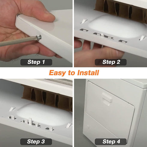 W10861225 W10714516 Unbreakable Door Handle 2 pk Dryer Replacement Parts by AMI - Replaces W10861225VP AP5999398 PS11731583