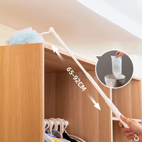 360 Duster Refills Bulk Disposable Replacement Head for Cleaning Home, Compatible Swiffer Unscented Duster Refills, 20 Head and 2 Handle...