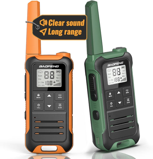 Baofeng Walkie Talkies Long Range Walkie Talkie for Adults FRS walkie-Talkie Hiking Accessories Camping Gear Toys 2 Way Radio for Kids with Flashl...