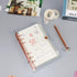 Clear A6 Binder Cover Rose Gold 6 Ring Budget Binders Snap Button Closure Loose Leaf Folders Refillable Soft Notebook Shell Protector(Rose Gold)...