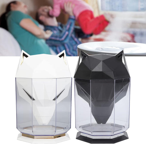 Wolf - Head Aesthetic Air Humidifier – Durable ABS, Dust Dispersion, Decorative Design for Home and Gamers(black)...