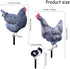 SaiDian 1Set Acrylic Chicken Statues Realistic Chicken Family Animal Garden Statues for Yard Art Lawn Rustic Garden Outdoor Décor...