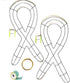 (2) Ribbon Metal Wreath Form 18.75x9.625 in. Remembrance Causes Wedding Funeral Baby Shower Walks GoFundme Birthday + Bonus - Steelpangal, Green...